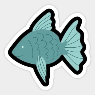 CUTE BLUE FISH Sticker